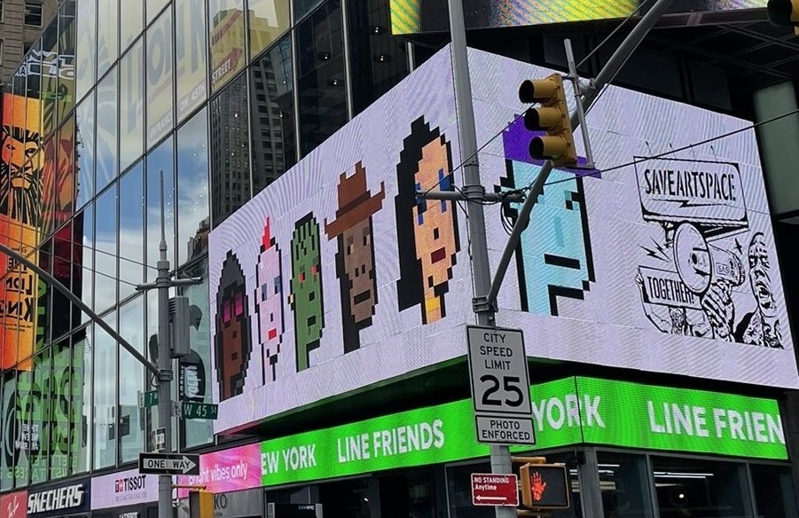CryptoPunks in Time Square
